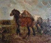 unknow artist Brabant draught horses USA oil painting artist